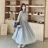 【大货】蓝色提花马甲+针织连衣裙两件套C021-2605-P205控308，女装套装/套裙，2C021