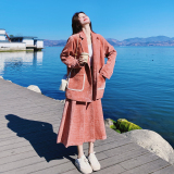 【新款大货】26春雪尼尔小香风西装两件套C021-2611-P205控308，女装套装/套裙，2C021