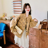 【大货】26春新款洛梨黄编织小香风外套C021-2608-P165控248，女装短外套，2C021