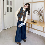 大货出26春提花马甲+裤+绣花衬衣牛仔三件套C021-2619-P235控378，女装套装/套裙，2C021