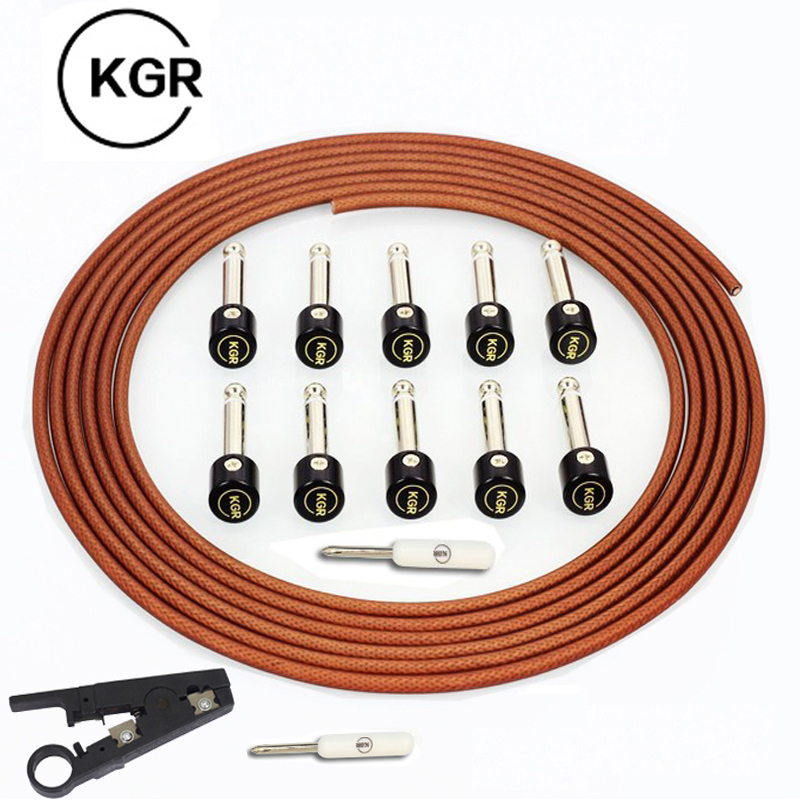 KGR免焊接吉他连接线DIY发烧单块线电吉他效果器短线降噪音频导线