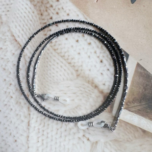 碎银子黑锆石眼镜链口罩耳机挂脖绳墨太阳简约项百搭个性佛牌141