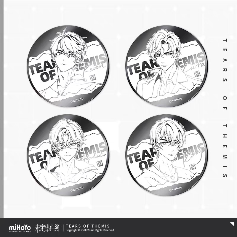 【官谷正版】未定事件簿笔尖定格金属镜面吧唧徽章周边陆景和左然