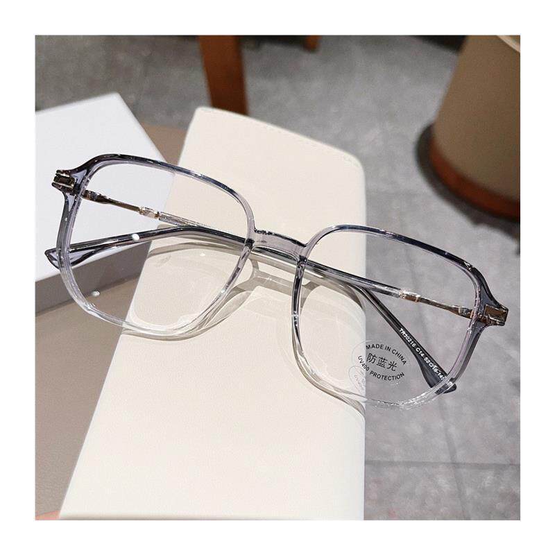 闪钻时尚大框眼镜框女2024新款级感近视眼镜素颜防蓝光眼睛平镜