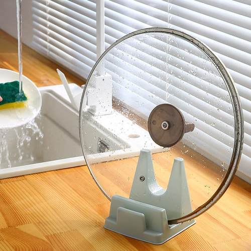 炫彩多用途带接水盘接油槽锅盖架 厨房用品塑料砧板架 刀架菜板架