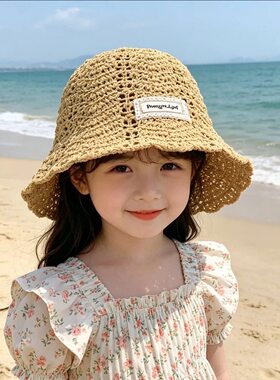宝宝帽子夏季薄款透气草