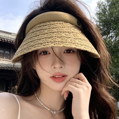 夏季蕾丝防晒空顶帽女202