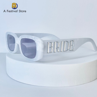 Bride白色方框眼镜婚礼派对