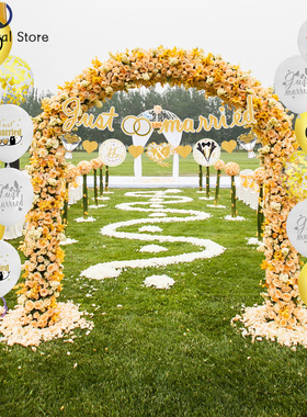 Just Married Party Decor Wedding Dress Diamond Diamond Ring