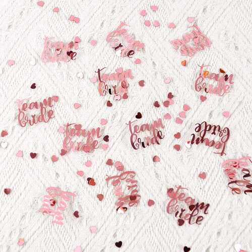 15g/bag Rose Gold Team Bride Confetti Wedding Bridal Shower