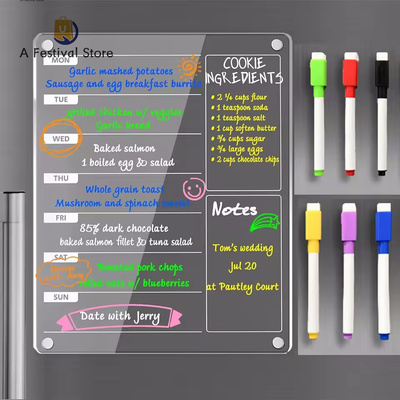 亚克力日历板磁性干擦板磁吸板