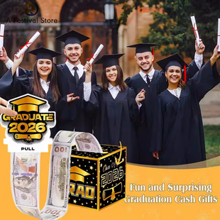 Graduation Money Box Graduate Surprise Pull Out Cash Box