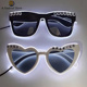 Just Glasses Married White LED Luminous Heart Shaped