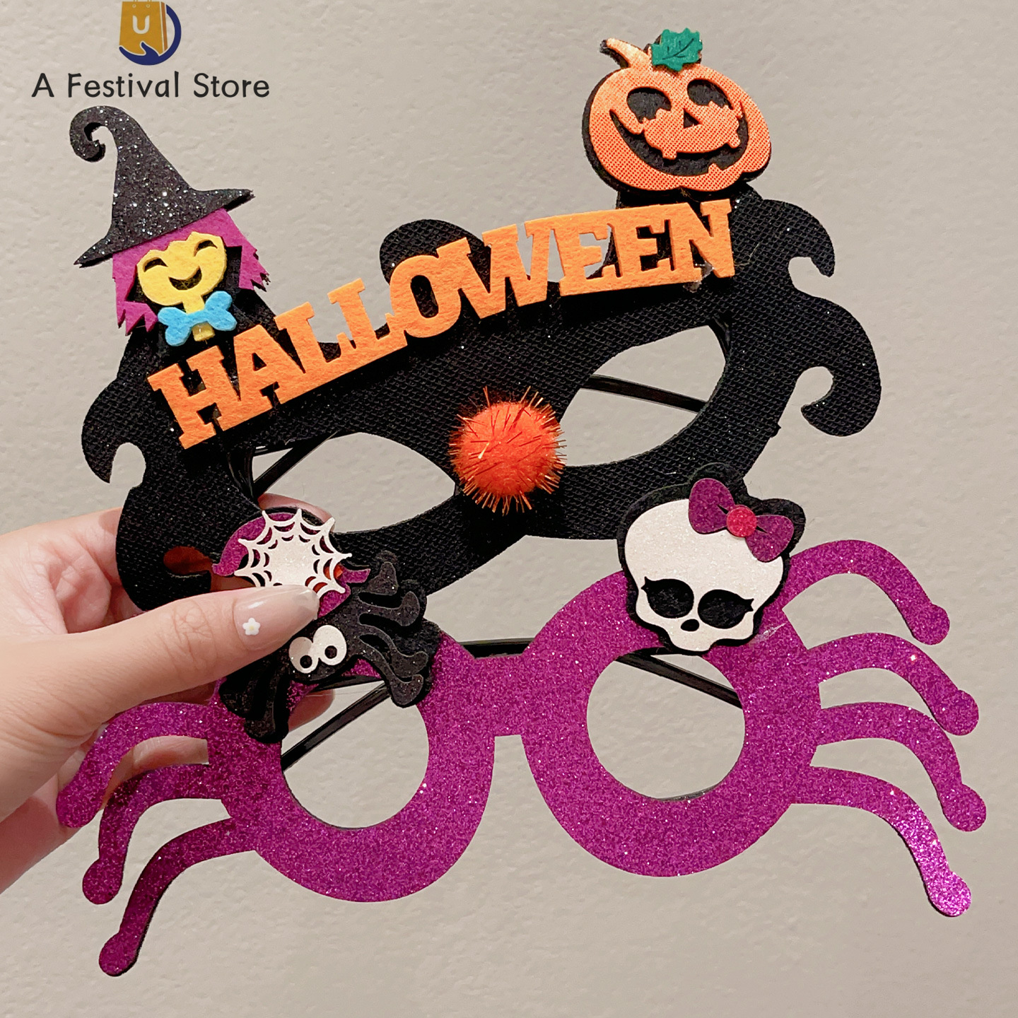 COS搞怪面具眼镜框派对女巫南瓜