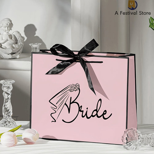 Bride新娘伴手礼手提袋蝴蝶结袋