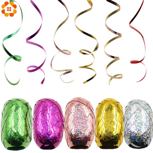 6PCS/Pack 5mm*10m Balloon Rope Foil Balloon Laser Ribbon For