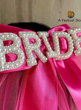 Pearl Bow Hair  Bachelorette Hen bride to be Bridal Shower