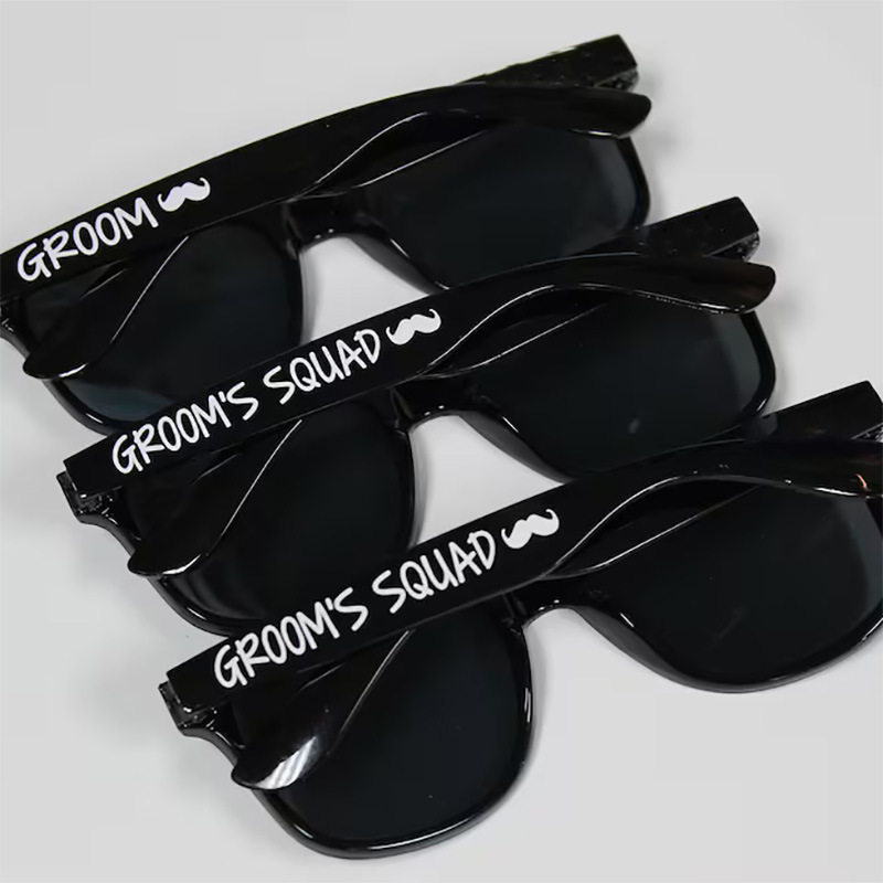 跨境Groom黑色太阳眼镜新郎伴郎婚礼装饰礼物单身派对拍照道具