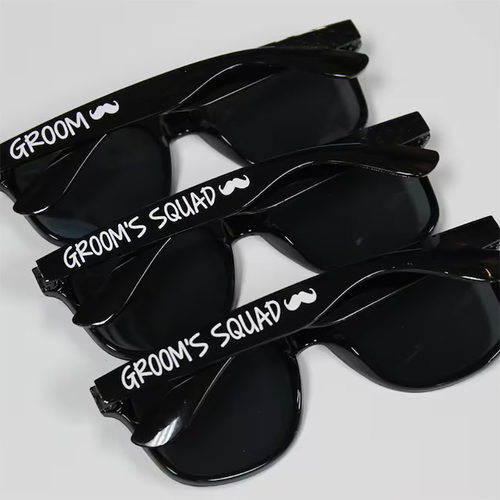 跨境Groom黑色太阳眼镜新郎伴郎婚礼装饰礼物单身派对拍照道具