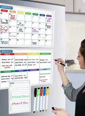 Magnetic Calendar For Fridge Monthly Weekly Planner Calendar