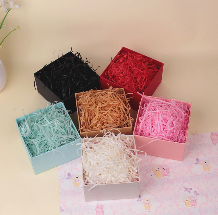 纸丝填充物 拉菲草碎纸丝 彩色糖果包装纸 礼品盒喜糖盒配件