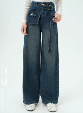 旧影日记/co&sheng小个子直筒牛仔裤高腰显瘦百搭女款长裤