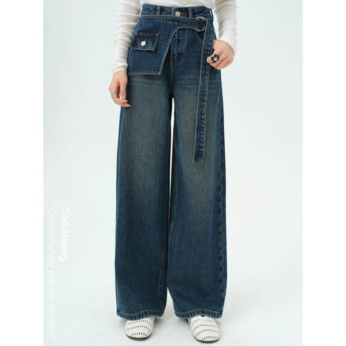 旧影日记/co&sheng小个子直筒牛仔裤高腰显瘦百搭女款长裤