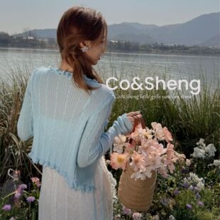 林间微风/重生小个子定制春季针织开衫长袖洋气衣服女欧若风