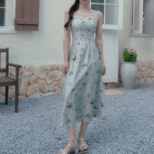 绿野仙踪 显瘦春夏 CO&SHENG小个子定制吊带连衣裙A字高腰修身