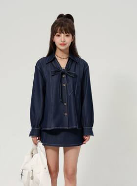 港风一下/co&sheng重生150小个子春季新品高级港风牛仔套装女短裙