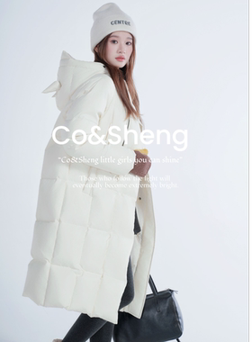 恶魔角/ 可溯源 三星安心羽绒 中长款皮质羽绒服 co&sheng