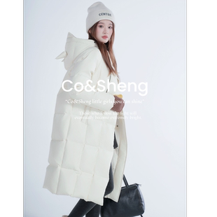 恶魔角/ 可溯源 三星安心羽绒 中长款皮质羽绒服 co&sheng