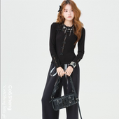 复古毛针织衫 甜柄 不起球针织衫 短款 Co&Sheng重生小个子春季 新款