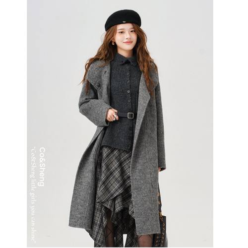 纵序之光/Co&Sheng重生小个子定制双面呢秋冬羊毛大衣时尚气质