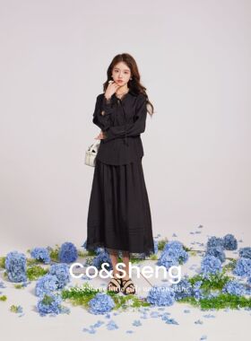 co&sheng重生150小个子春季新品缎面套装休闲百搭复古春夏时尚
