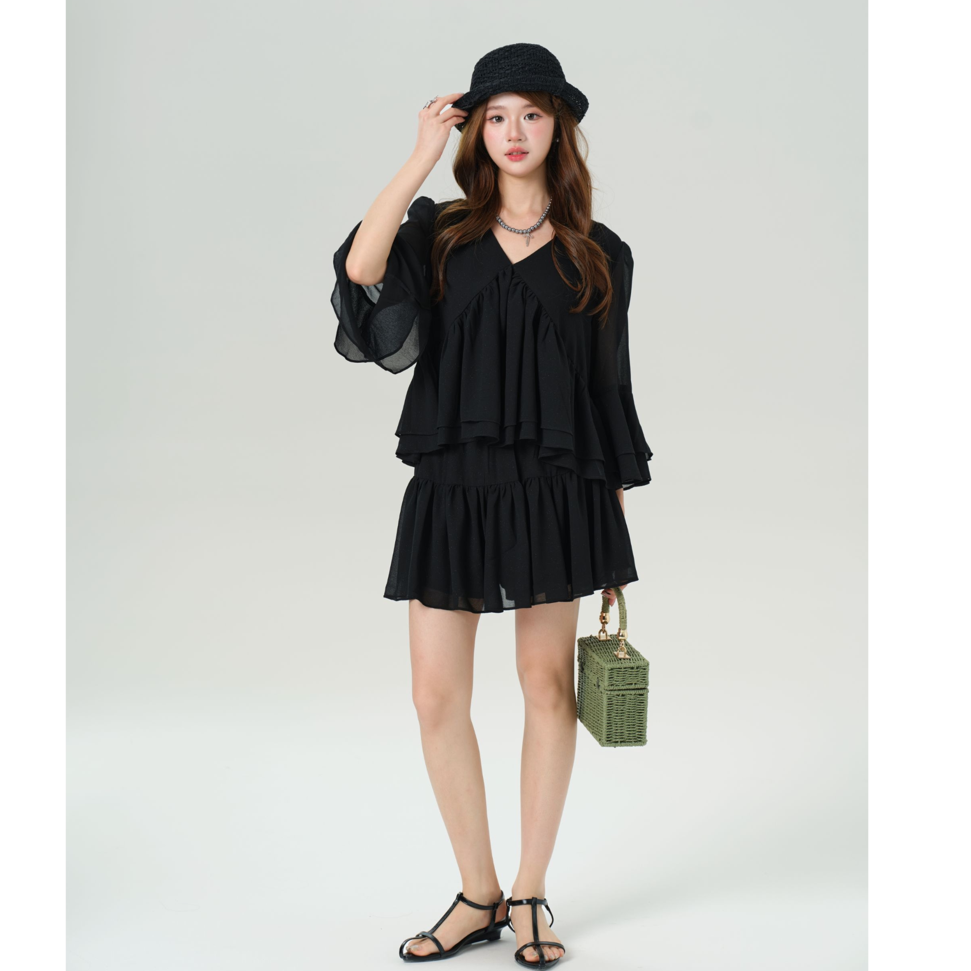 墨韵/重生小个子夏季新品套装短袖半身裙时尚百搭气质洋气