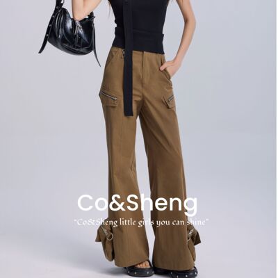 重生小个子夏季工装裤直筒高腰