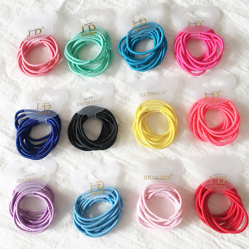 韩国儿童发圈基础款黑色小发圈小学生扎辫子头绳女糖果色头饰发饰