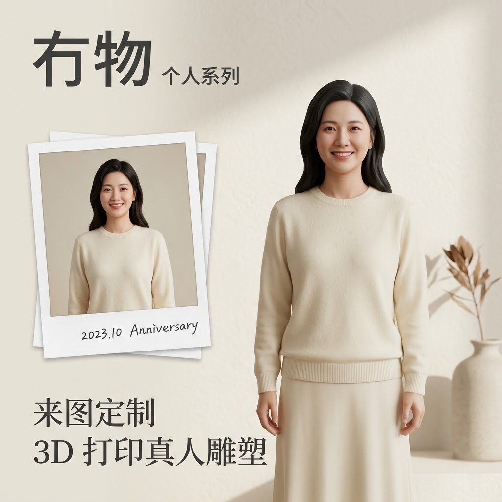 3D打印人像定制真人照片仿真手办图片