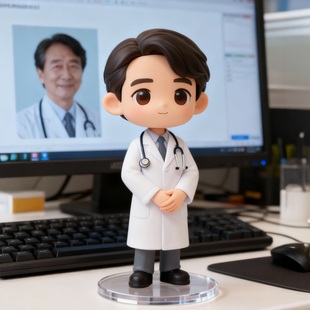 3d打印手办定制 Q版立体人物医生老师谢师宴送礼感谢定制人像手办