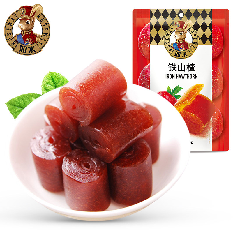 如水铁山楂200g无添加剂山楂卷独立袋果丹皮山楂蜜饯酸甜休闲零食