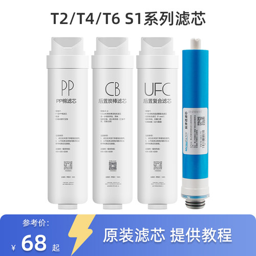 适用美的T2/T4/T6净水器S1滤芯MRC1886-75G/1886B-75G/1786B-75G
