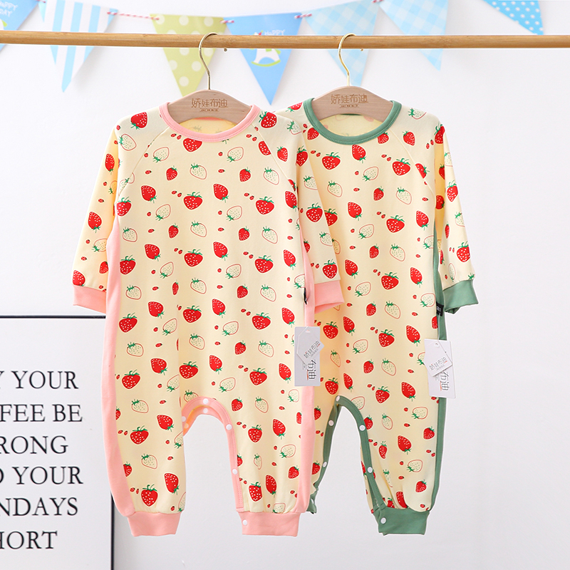 春秋季3岁女宝宝小孩连体睡衣