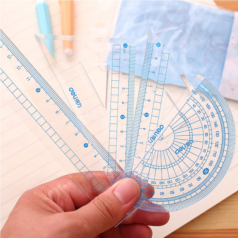 得力套尺四件套三角尺