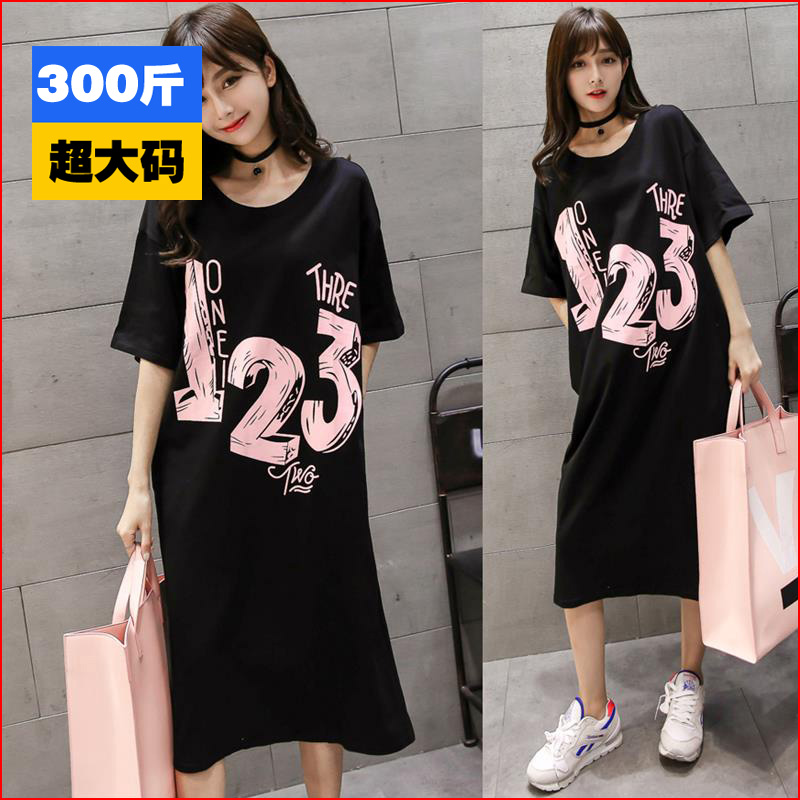 300½ïÌØ³¬´óÂëÅ®×°250 260ÅÖMM¼Ó·Ê¼Ó´óºÅÏÄ×°³¤TÐôÁ¬ÒÂÈ¹ÐØÎ§150