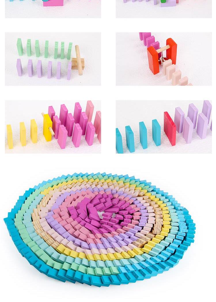 1000 xây dựng các khối domino cơ quan cạnh tranh lực lượng giáo dục sinh viên tiêu chuẩn người lớn trẻ em đồ chơi bằng gỗ - Khối xây dựng đồ chơi trẻ con