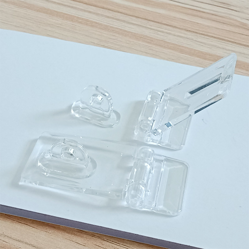 亚克力透明锁扣塑料门扣铰链合页锁扣diy盒子抽屉拐角搭扣插销