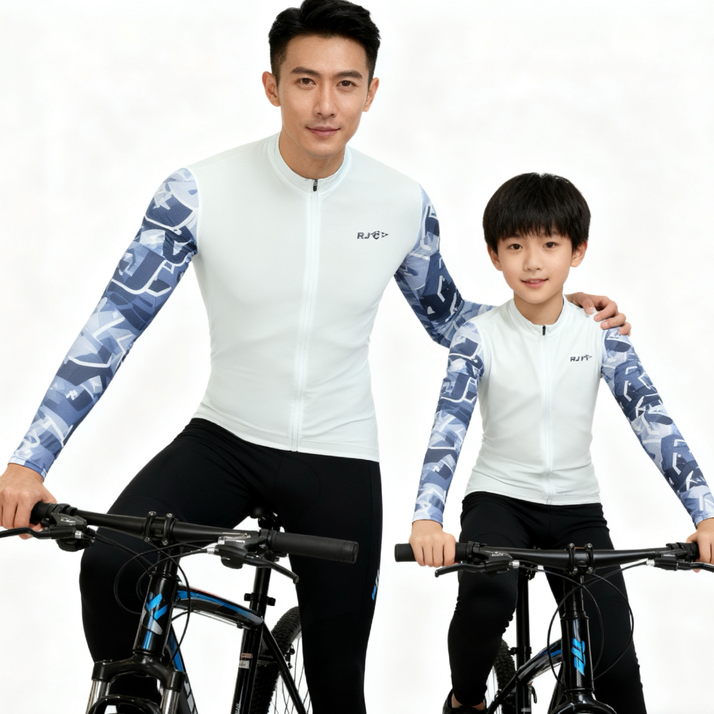 RJYC品牌儿童骑行服自行车服亲子装秋冬速干运动服大小童新款套装