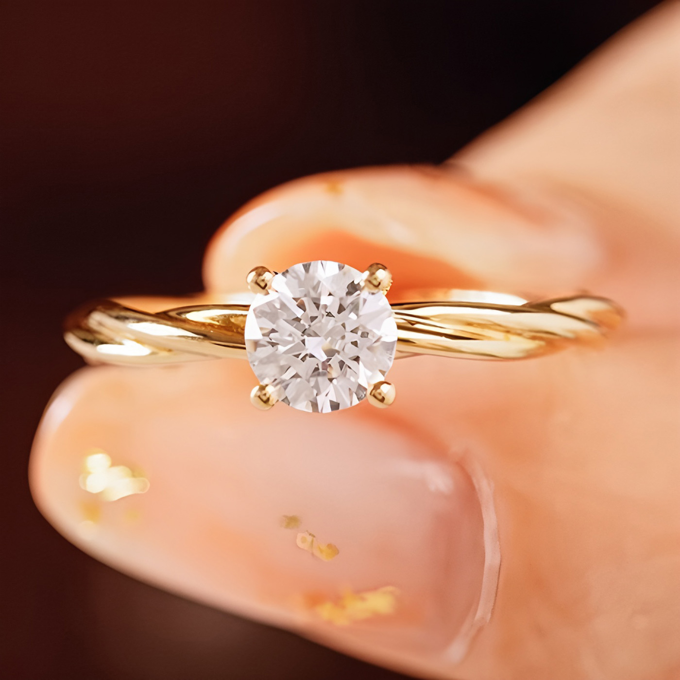 我爱钻石网藤蔓四爪女钻戒指一克拉真钻求婚结婚50分婚戒定制GIA