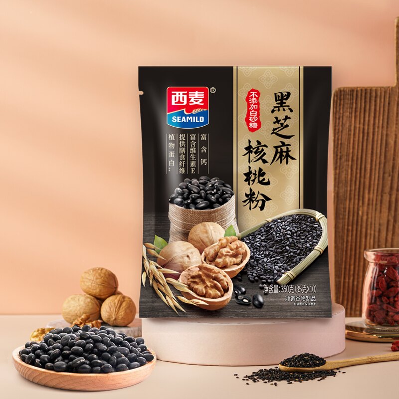 【超值换购】西麦黑芝麻核桃粉350g独立可携式包装营养早餐黑芝麻
